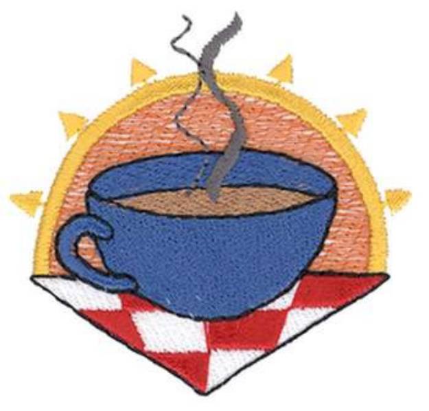 Picture of Coffee Shop Sign Machine Embroidery Design