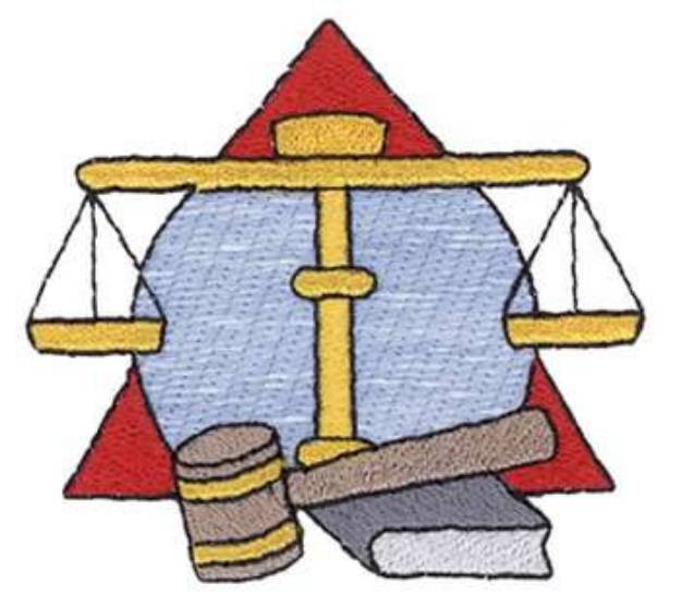 Picture of Law Logo Machine Embroidery Design