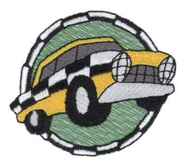Picture of Taxi Emblem Machine Embroidery Design