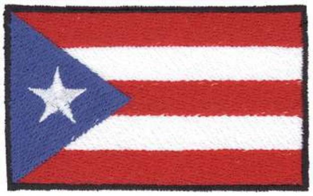 Picture of Puerto Rico Flag Machine Embroidery Design