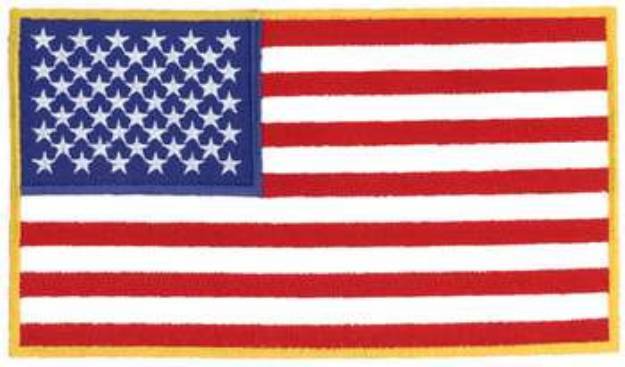 Picture of USA Flag Applique Machine Embroidery Design