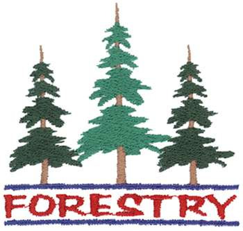 Forestry Emblem Machine Embroidery Design