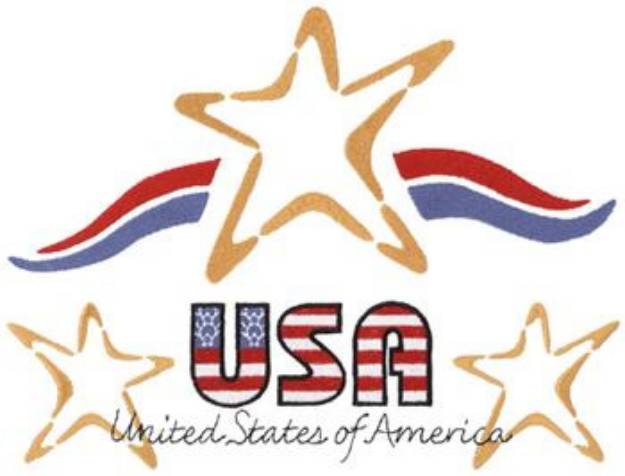 Picture of Usa Logo Machine Embroidery Design