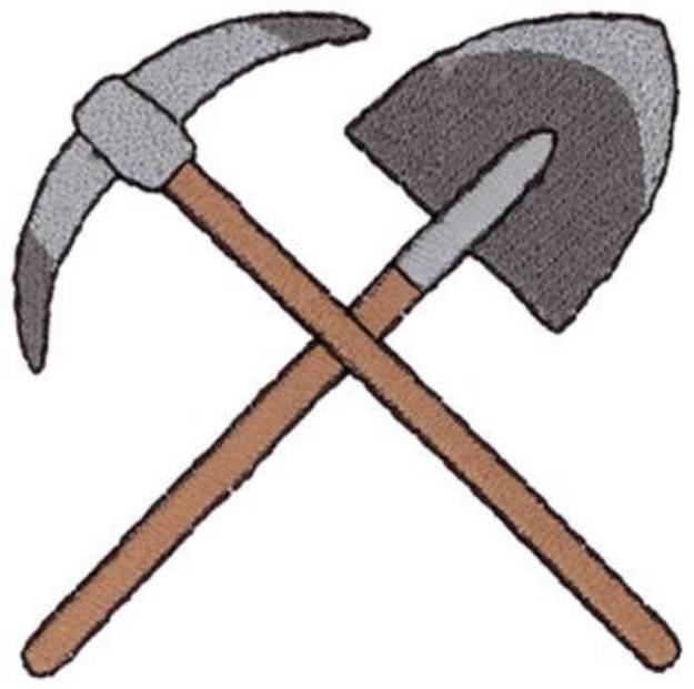 Picture of Pick Axe & Shovel Machine Embroidery Design