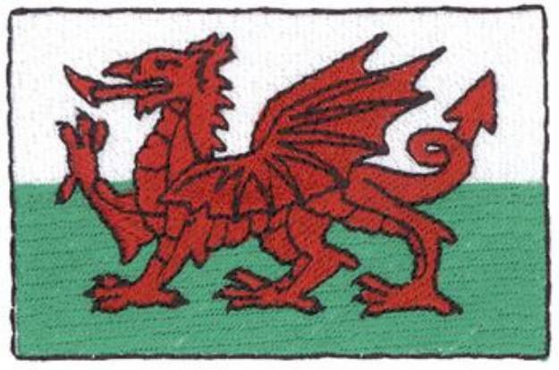 Picture of Wales Flag Machine Embroidery Design