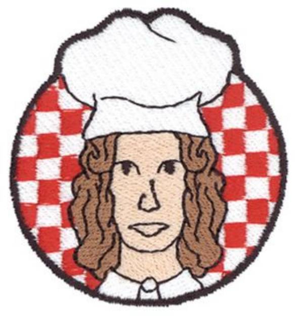 Picture of Female Chef Machine Embroidery Design