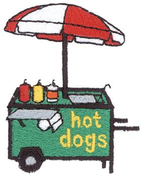 Hotdog Stand Machine Embroidery Design