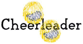 Cheerleader Machine Embroidery Design
