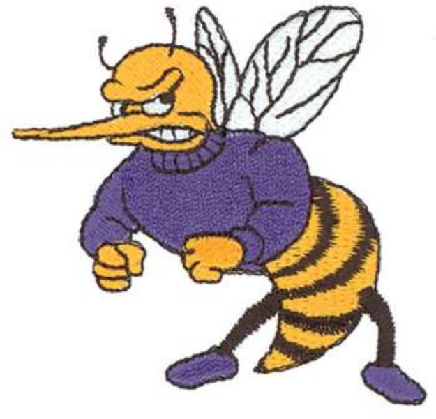 Picture of Hornet Mascot Machine Embroidery Design
