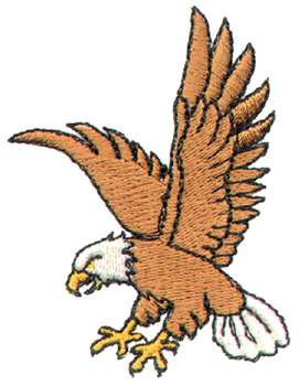 Eagle In Flight Machine Embroidery Design