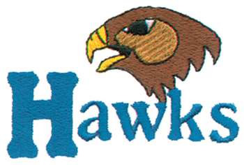 Hawks Mascot Machine Embroidery Design