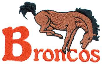 Broncos Mascot Machine Embroidery Design