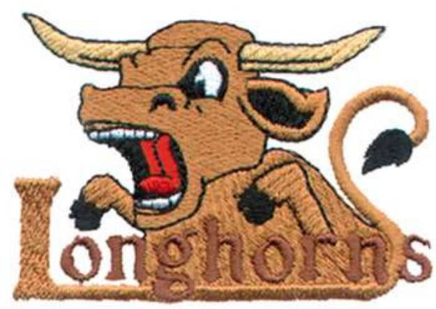 Picture of Longhorns Mascot Machine Embroidery Design