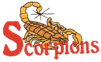 Scorpions Mascot Machine Embroidery Design
