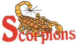 Picture of Scorpions Mascot Machine Embroidery Design