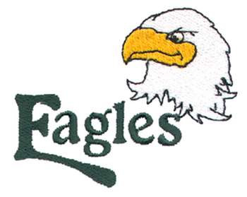 Eagles Mascot Machine Embroidery Design