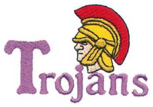 Picture of Trojans Mascot Machine Embroidery Design