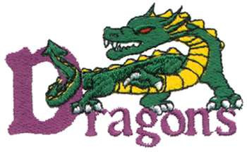 Dragons Mascot Machine Embroidery Design