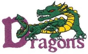 Picture of Dragons Mascot Machine Embroidery Design