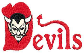 Devils Mascot Machine Embroidery Design
