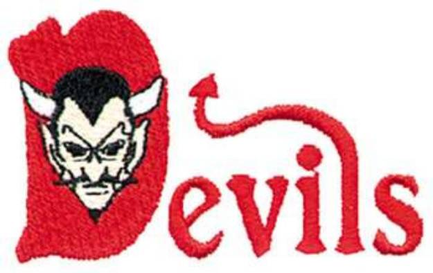 Picture of Devils Mascot Machine Embroidery Design