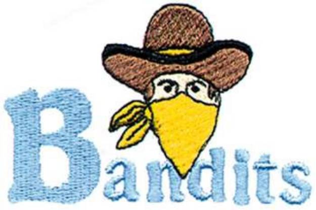Picture of Bandits Mascot Machine Embroidery Design