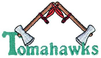 Tomahawks Mascots Machine Embroidery Design