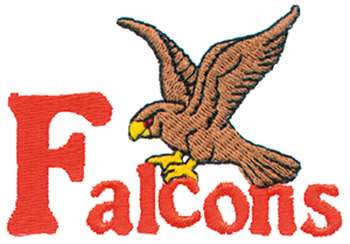 Falcons Mascot Machine Embroidery Design
