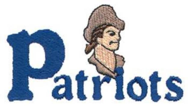 Picture of Patriots Mascot Machine Embroidery Design