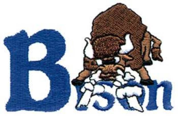 Picture of Bison Mascot Machine Embroidery Design