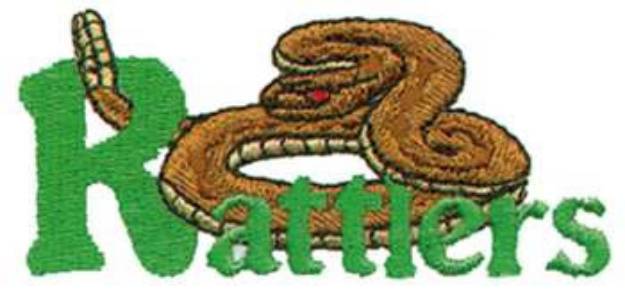 Picture of Rattlers Mascot Machine Embroidery Design