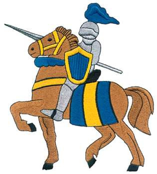 Knight On Horse Machine Embroidery Design