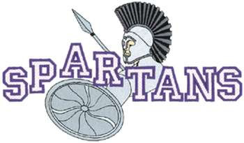 Spartans Mascot Machine Embroidery Design