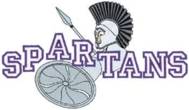 Picture of Spartans Mascot Machine Embroidery Design