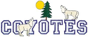 Coyotes Mascot Machine Embroidery Design
