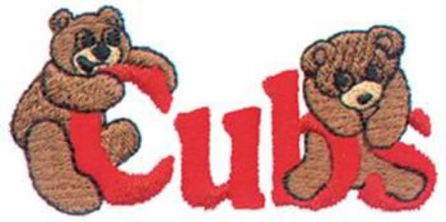 Picture of Cubs Mascots Machine Embroidery Design