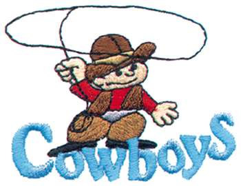 Cowboys Mascot Machine Embroidery Design