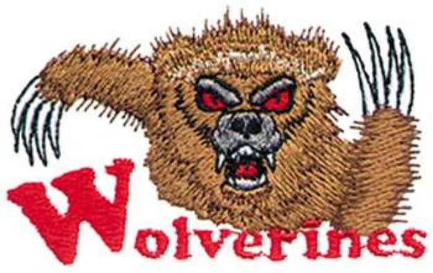 Picture of Wolverines Mascot Machine Embroidery Design