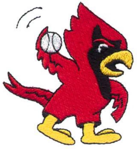 Picture of Baseball Cardinal Machine Embroidery Design