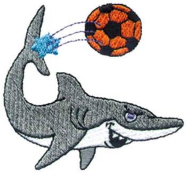 Picture of Soccer Shark Machine Embroidery Design
