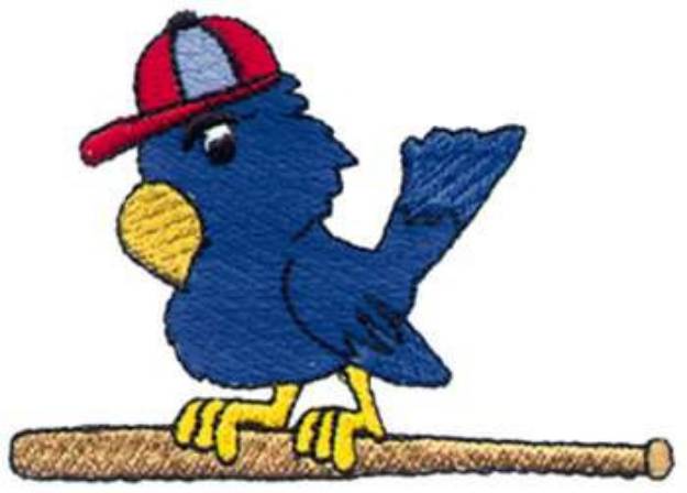 Picture of Baseball Blue Jay Machine Embroidery Design