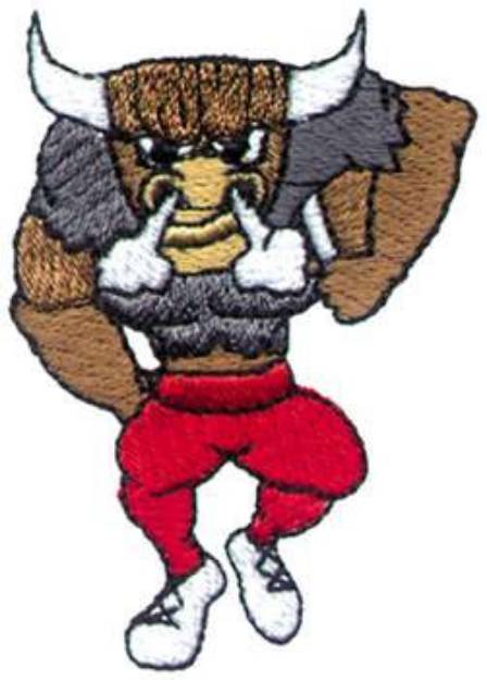 Picture of Football Bison Machine Embroidery Design