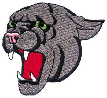 Panther Head Mascot Machine Embroidery Design