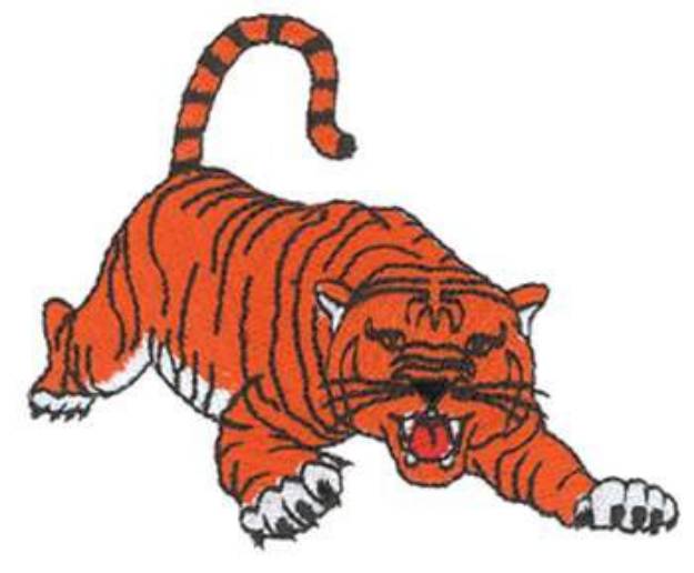 Picture of Jumping Tiger Machine Embroidery Design
