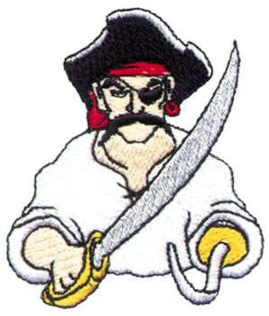 Picture of Pirate Mascot Machine Embroidery Design