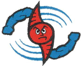 Hurricane Mascot Machine Embroidery Design