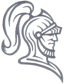 Knight Head Outline Machine Embroidery Design