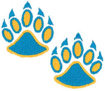 Two Pawprints Machine Embroidery Design