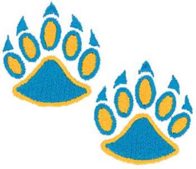 Picture of Two Pawprints Machine Embroidery Design