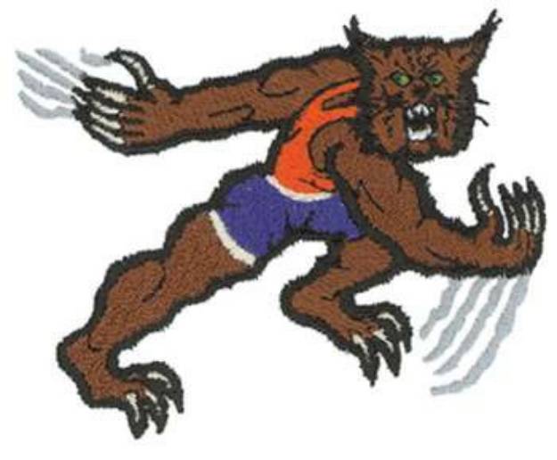 Picture of Sporty WIldcat Machine Embroidery Design